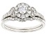 White Lab-Grown Diamond 14kt White Gold Bridal Ring Set 0.75ctw