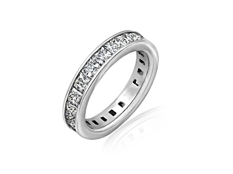 White Cubic Zirconia Platinum Over Sterling Silver Ring 3.54ctw