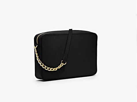 Michael Kors Jet Set Large Black Saffiano Leather Crossbody Bag