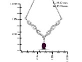 Red Ruby Rhodium Over Sterling Silver Necklace 0.60ctw