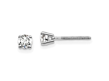 Picture of 14K White Gold Lab Grown Diamond 1/3ctw VS/SI GH Screw Back 4 Prong Earrings