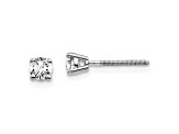 14K White Gold Lab Grown Diamond 1/3ctw VS/SI GH Screw Back 4 Prong Earrings