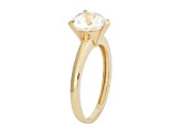 Lab Created White Sapphire 10K Yellow Gold Heart Ring 2.15ctw