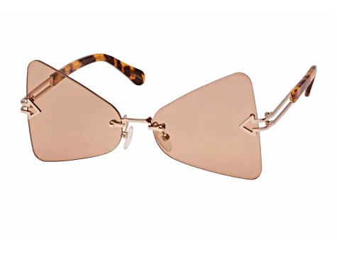 Karen Walker Gold Tone and Tortoise Frame Brown Lenses