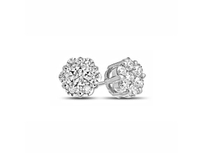 0.25ctw Diamond Cluster Earrings in 14k White Gold