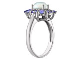 White Opal Sterling Silver Ring 2.06ctw