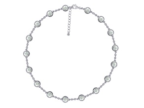 White Cubic Zirconia Platinum Over Sterling Silver Bracelet 6.50ctw