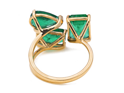 6.62 Ctw Emerald Ring in 14K YG