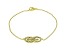 Judith Ripka White Topaz Accented 14k Gold Clad Station Bracelet