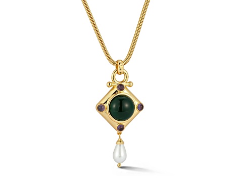 ⭐️ Rachael ⭐️ Rachel Zoe 14K Gold Over Brass Faux Pearl and Cubic Zirconia