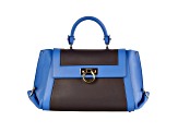 Ferragamo Sofia Calf Blue Fumee Blue Grey Medium Handbag