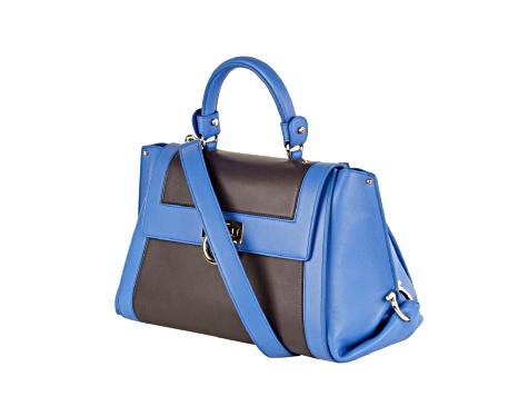 Ferragamo Sofia Calf Blue Fumee Blue Grey Medium Handbag