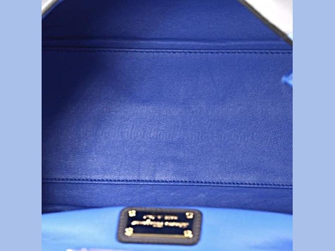 Ferragamo Sofia Calf Blue Fumee Blue Grey Medium Handbag