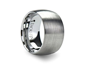 PERSEUS Domed with Brushed Finish Tungsten Band 12mm