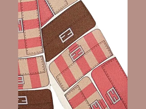 スカーフ FENDI BAGUETTE SCARF Fendi Baguette Print Silk Scarf Foulard Pink Dalia