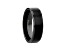 VULCAN Flat Black Tungsten Ring with Brushed Center & Polished Edges 6mm