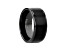 VULCAN Flat Black Tungsten Ring with Brushed Center & Polished Edges 10mm