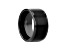 VULCAN Flat Black Tungsten Ring with Brushed Center & Polished Edges 12mm