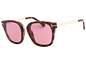 Picture of Tom Ford Shiny Dark Havana Frames / Pink Lenses Sunglasses