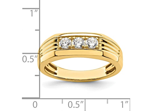 YA−MAN STA-213P GOLD Men's Sapphire Ring 0.58 Ct. 14K Yellow Gold | The Natural