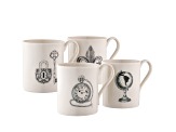 Belleek Etch Mugs Set of 4