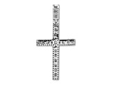 Rhodium Over 14K White Gold 1 1/10ct. Diamond Latin Cross Pendant