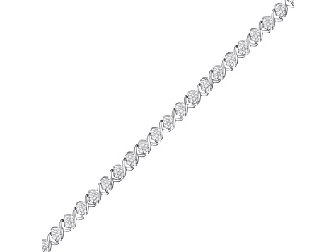 Highland White Rhodium Tennis Bracelet