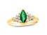 0.69ctw Emerald and Diamond Ring in 14k Yellow Gold