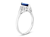 0.69ctw Sapphire and Diamond Ring in 14k White Gold