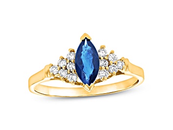 Picture of 0.69ctw Sapphire and Diamond Ring in 14k Yellow Gold