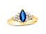0.69ctw Sapphire and Diamond Ring in 14k Yellow Gold