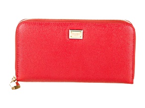 Dolce and Gabbana Ibiscus Continental Leather Wallet