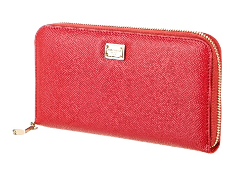 Dolce and Gabbana Ibiscus Continental Leather Wallet - 12RWWA | JTV