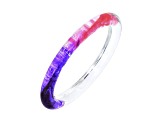 Acrylic Rave Slip On Bangle Bracelet in Pink and Purple Tie Dye