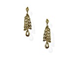 Off Park® Collection, Gold-Tone Graduated leaf-shape Red Crystal Drop Earrings.