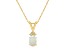 7x5mm Oval Opal with Diamond Accents 14k Yellow Gold Pendant With Chain