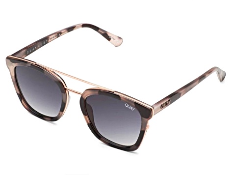 Quay Australia Milky Tortoise Sunglasses Quay Australia Wired Large Low Bridge Fit Sunglasses Milky  main image 4