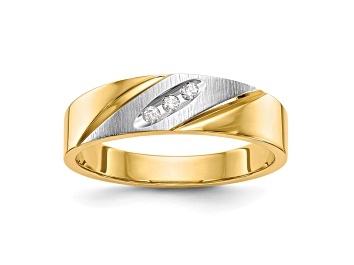 Picture of 14K Yellow Gold AA Quality Mens Wedding Band