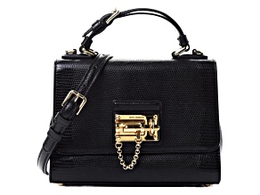 Dolce and Gabbana Monica Lizard Calfskin Top Handle Handbag
