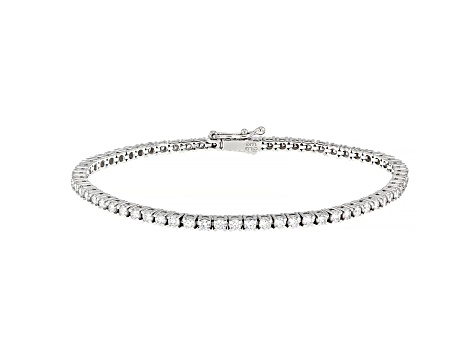 14K Solid White Gold 3.00 Carat Diamond Tennis Bracelet