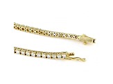 White Lab-Grown Diamond 14k Yellow Gold Tennis Bracelet 3.00ctw