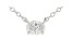 White Lab-Grown Diamond 14k White Gold Solitaire Necklace 0.33ctw