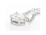 White Lab-Grown Diamond 14k White Gold Solitaire Necklace 0.33ctw
