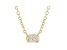 White Lab-Grown Diamond 14kt Yellow Gold Solitaire Necklace 0.33ctw