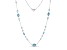 Swiss Blue Topaz 14k White Gold 18" Necklace 7.93ctw