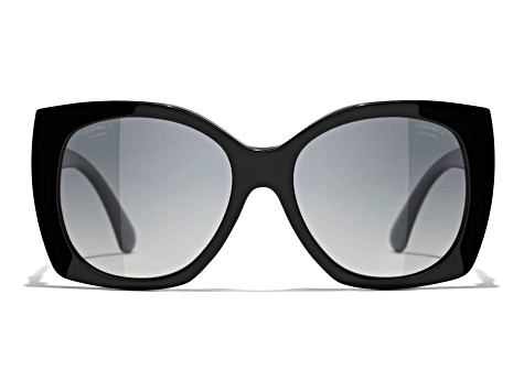 Chanel Black Square Frame with Black Heart / Gray Lenses  display picture 1