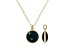 Judith Ripka Verona Green Agate 14K Gold Clad Necklace