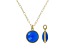 Judith Ripka Verona Blue Agate 14K Gold Clad Necklace