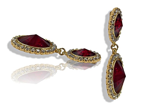 Off Park® Collection, Gold Tone Crystal Stone Drop Earrings.