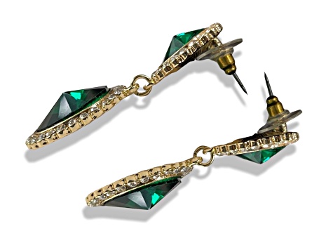 Off Park® Collection, Gold Tone Crystal Stone Drop Earrings.